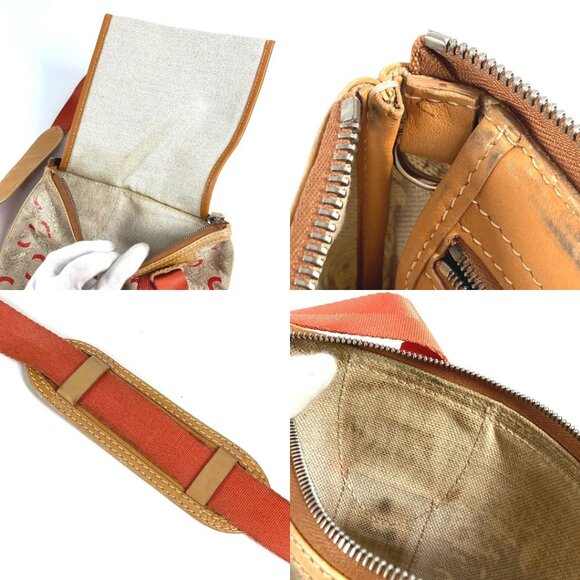 CELINE Logo Macadam Horse-drawn Carriage Bag Crossbody Pochette Shoulder Bag - Picture 14 of 14